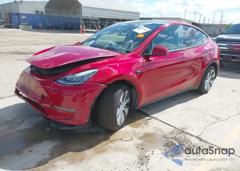 2020 Tesla Model Y Long Range Dual Motor All-Wheel Drive z USA, uszkodzony, nr VIN 5YJYGDEE7LF047445